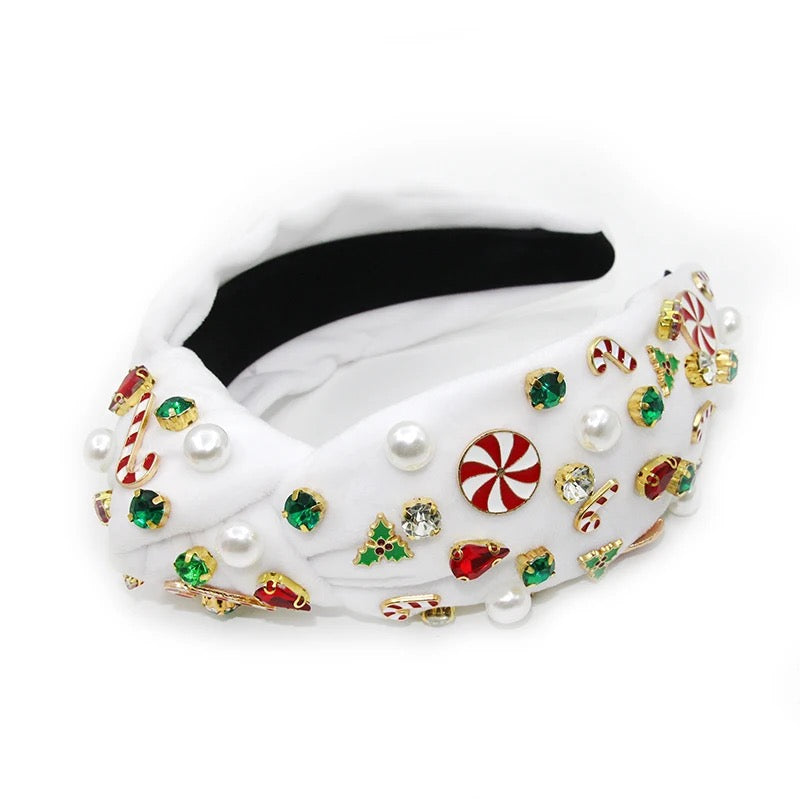 BC Adult Cross Stitch Holly Jolly Headband - Peggy's Gifts & Accessories