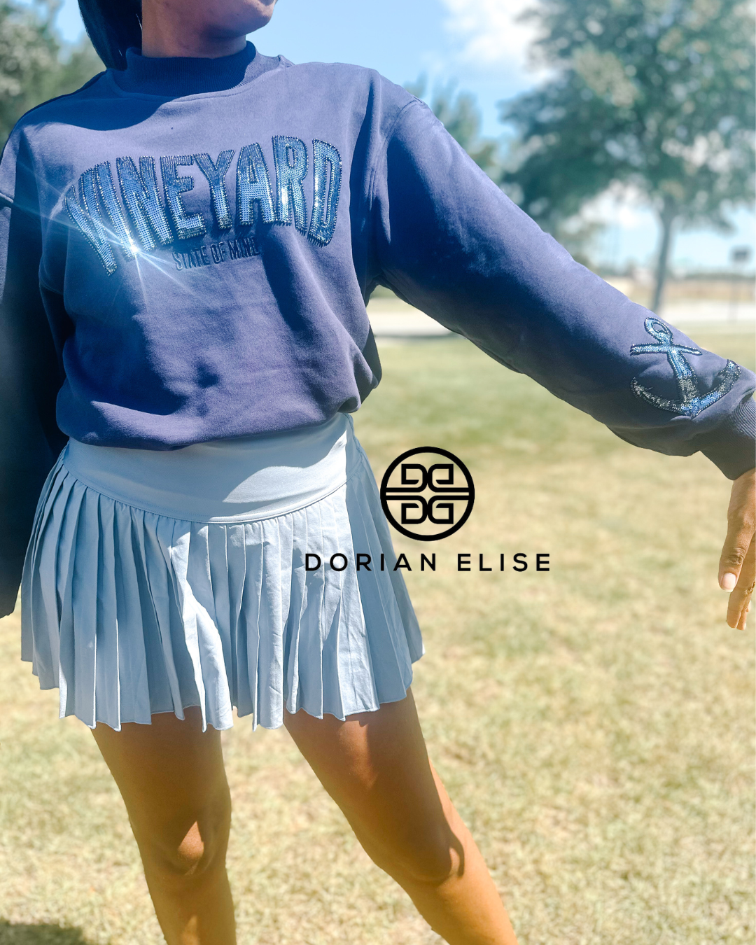 Vineyard State of Mind Luxe Sequin/Beaded Sweatshirt – Dorian Elise