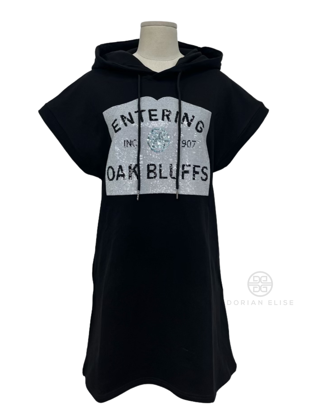 Entering Oak Bluffs Luxe Sequin Hoodie Dress