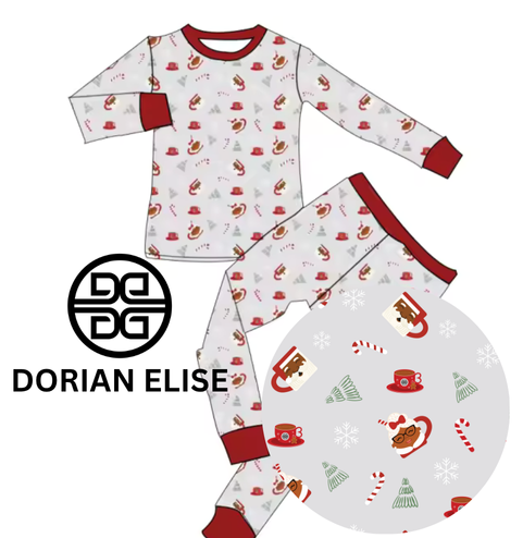 Pre-Order Cocoa Santa Kid's Gender Neutral Family Matching Pajama Set