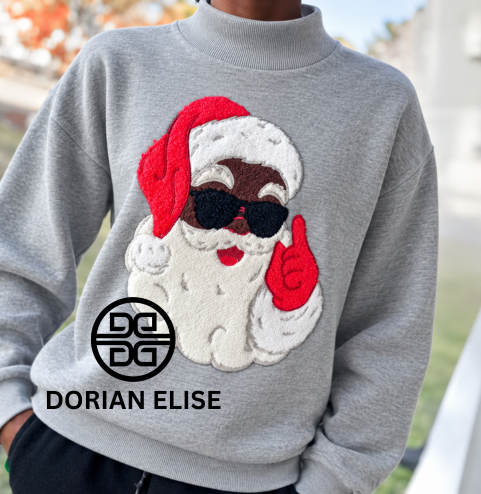 Unisex Cocoa Santa Black Santa "You Better Watch Out"Sweatshirt