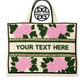 Customizable Ivy Leaf Pink and Green Beaded Tote Bag