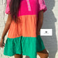 Tropical Sunset Colorblock Dress