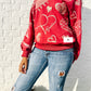 Heartfelt Harmony Sequin Luxe Women's Sweatshirt