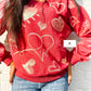 Heartfelt Harmony Sequin Luxe Women's Sweatshirt