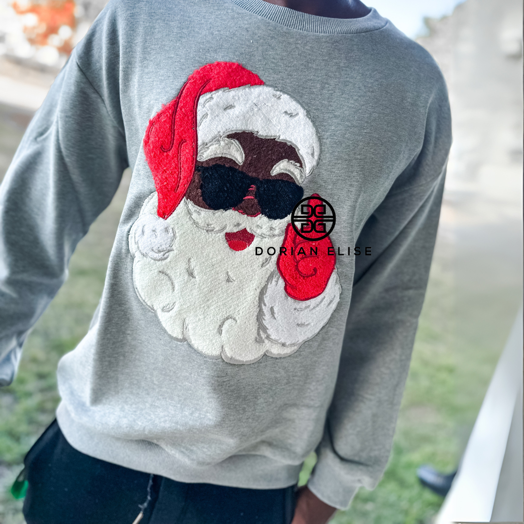 Unisex Cocoa Santa Black Santa "You Better Watch Out"Sweatshirt