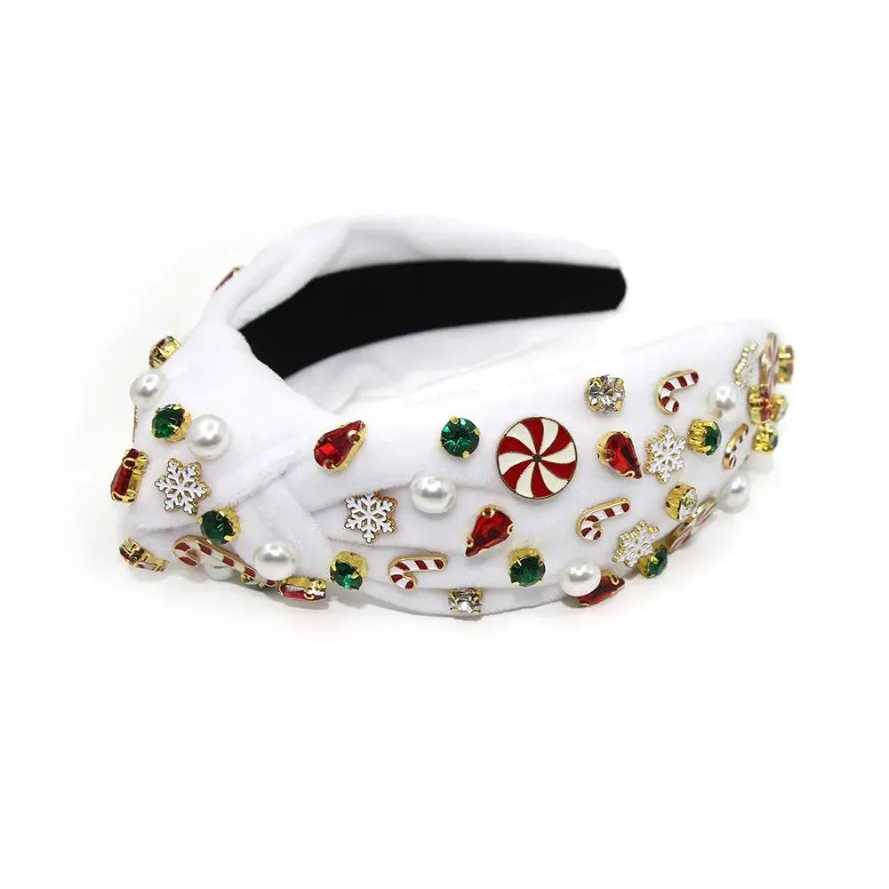 Peppermint Snowflake Christmas Headband